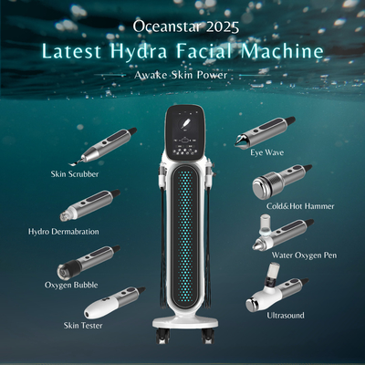 معدات الوجوه المهنية هيدرا 500W مع تشخيص الجلد الذكاء الاصطناعي العلاج غير الغازي لمكافحة الشيخوخة