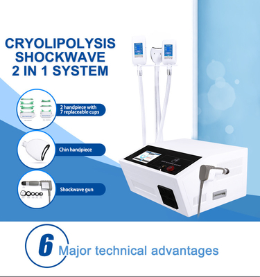 Cryolipolysis تجميد الدهون بالصدمات آلة كومبو العلاج لخفض الدهون بسرعة
